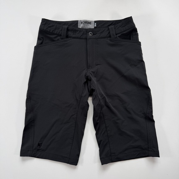 Chrome Industries Pants - CHROME INDUSTRIES Union Short 14" Mens 28 Cycling‎ Bike Black Commuter Durable